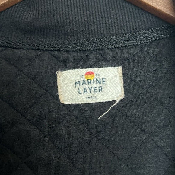 Marine Layer quilted black jacket size small excellent condition - Picture 3 of 8